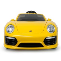 Coche a batería Porsche 911 6V radio control amarillo
