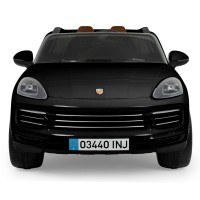 Coche eléctrico Porsche Cayenne S 12V negro con licencia oficial